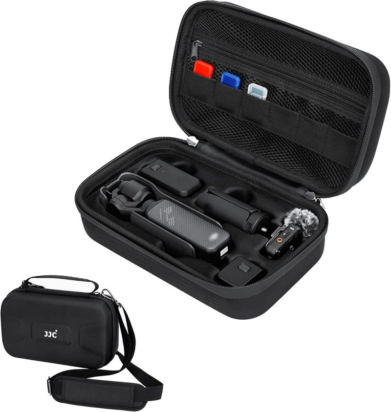 JJC Osmo Pocket 3 Case, Portable Carrying Case Bag for DJI Osmo Pocket 3 Creator Combo, Osmo Pocket 3 Travel Protective Case with Neck Strap and MicroSD Card Case, Small Pocket for Accessories Storage - Image 1